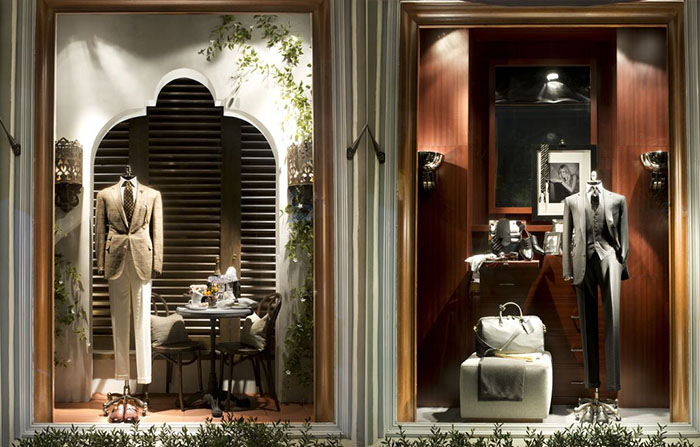 vetrina abbigliamento uomo Ralph Lauren