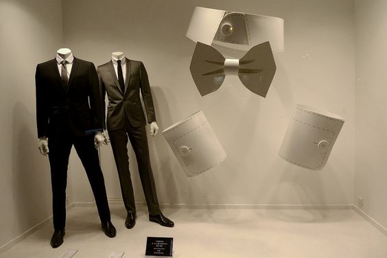 allestimento vetrine abbigliamento uomo eventi formali