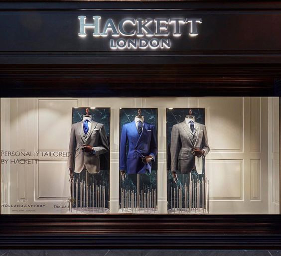 Hackett Londra vetrina