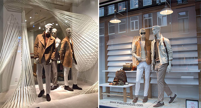 vetrina abbigliamento uomo Massimo Dutti