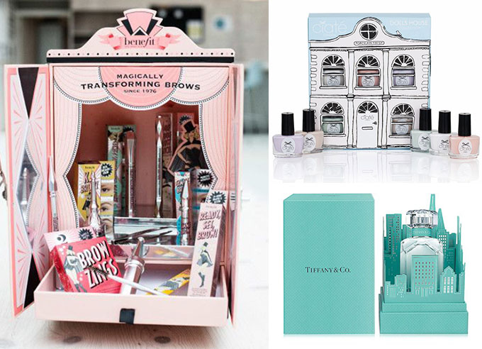 esempi per usare packagine nelle vetrine profumerie