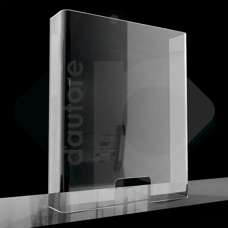 Barriera in plexiglass per barriera per negozi post Covid